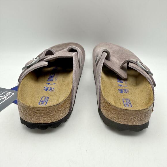 Birkenstock Womens Boston Clogs EU 40 US 9 Purple Suede Leather Slip On NIB - Picture 10 of 14